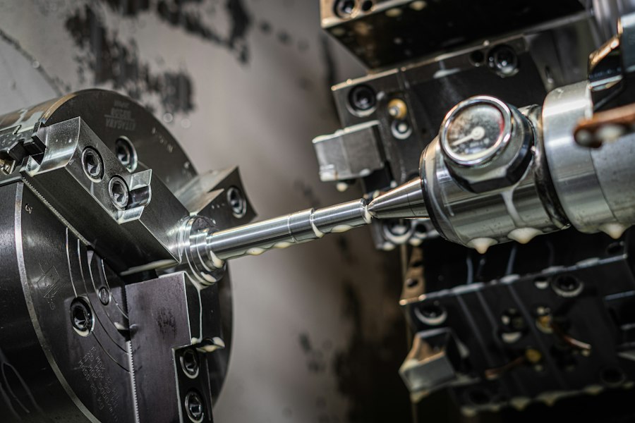 Shaft machining on a CNC lathe